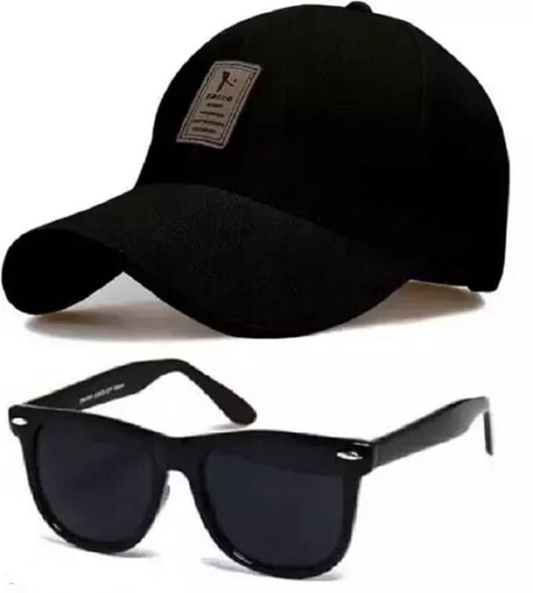 CAPITEUM , Stylish Sport Baseball Cap & Stylish Aviator Wayfarer Sunglass for Men's and Boy's (Pack of 2)